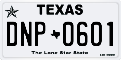 TX license plate DNP0601