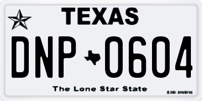 TX license plate DNP0604