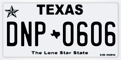 TX license plate DNP0606