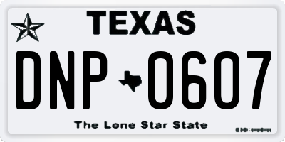 TX license plate DNP0607