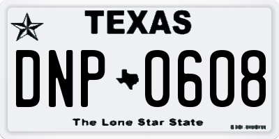 TX license plate DNP0608