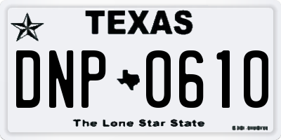 TX license plate DNP0610