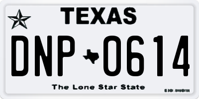 TX license plate DNP0614