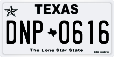 TX license plate DNP0616