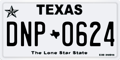 TX license plate DNP0624