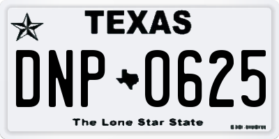 TX license plate DNP0625