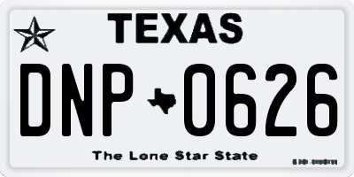 TX license plate DNP0626