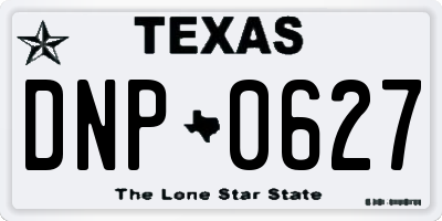 TX license plate DNP0627