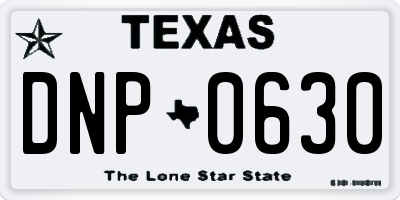TX license plate DNP0630