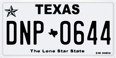 TX license plate DNP0644