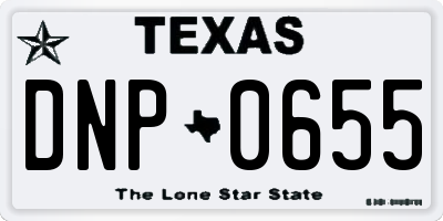 TX license plate DNP0655