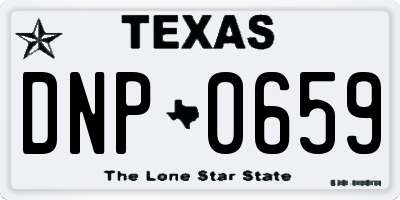 TX license plate DNP0659