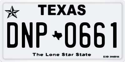 TX license plate DNP0661