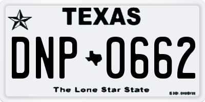 TX license plate DNP0662