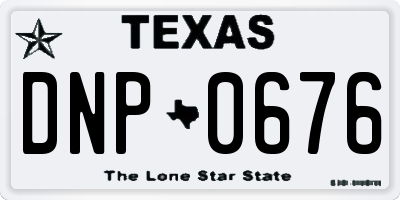 TX license plate DNP0676