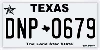 TX license plate DNP0679