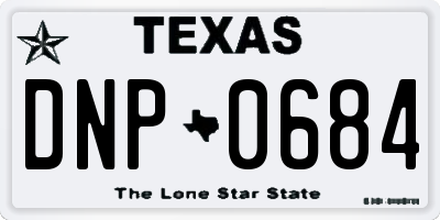 TX license plate DNP0684