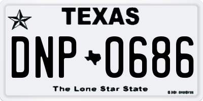 TX license plate DNP0686