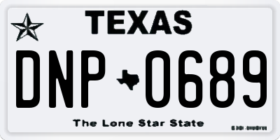 TX license plate DNP0689