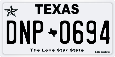 TX license plate DNP0694