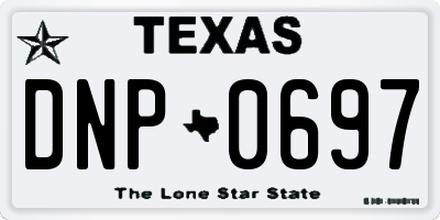 TX license plate DNP0697