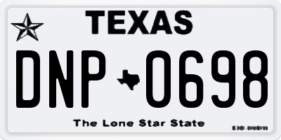 TX license plate DNP0698