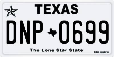 TX license plate DNP0699