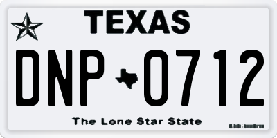 TX license plate DNP0712
