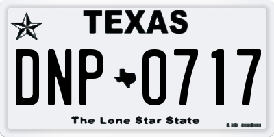 TX license plate DNP0717