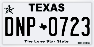 TX license plate DNP0723