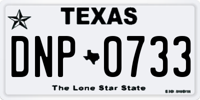 TX license plate DNP0733