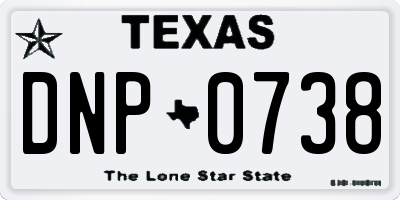 TX license plate DNP0738