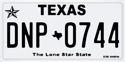 TX license plate DNP0744
