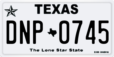 TX license plate DNP0745