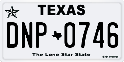 TX license plate DNP0746