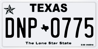 TX license plate DNP0775
