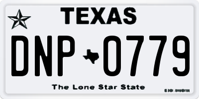 TX license plate DNP0779