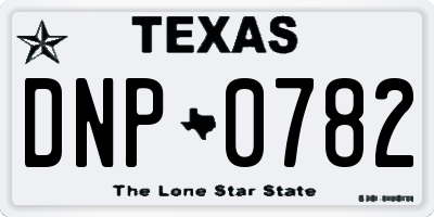 TX license plate DNP0782