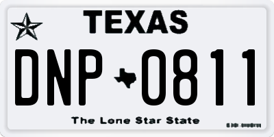 TX license plate DNP0811