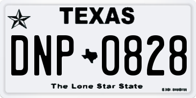 TX license plate DNP0828