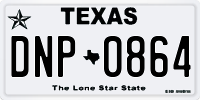 TX license plate DNP0864
