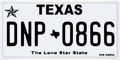 TX license plate DNP0866