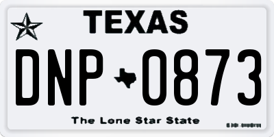 TX license plate DNP0873