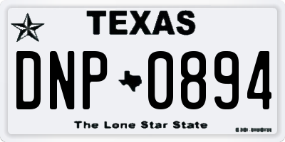 TX license plate DNP0894