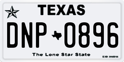 TX license plate DNP0896