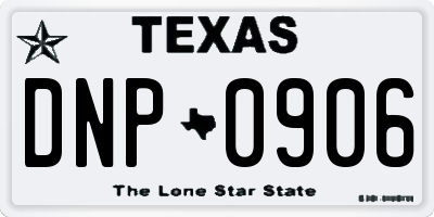 TX license plate DNP0906