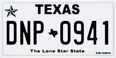TX license plate DNP0941