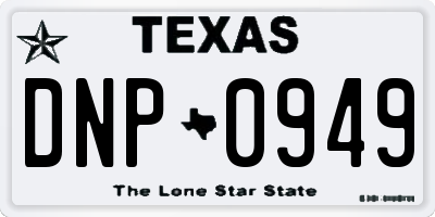 TX license plate DNP0949