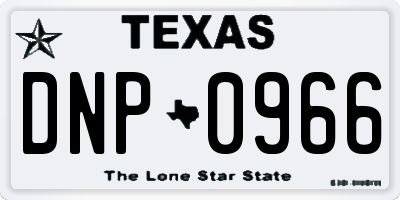 TX license plate DNP0966