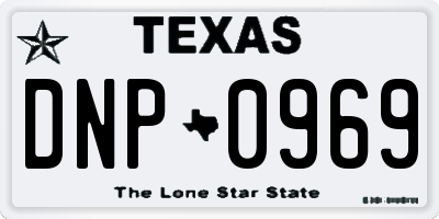 TX license plate DNP0969